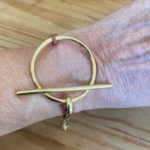 🎉 NEW‼️ No Tag CXC GOLD / LEATHER BRACELET ‼️